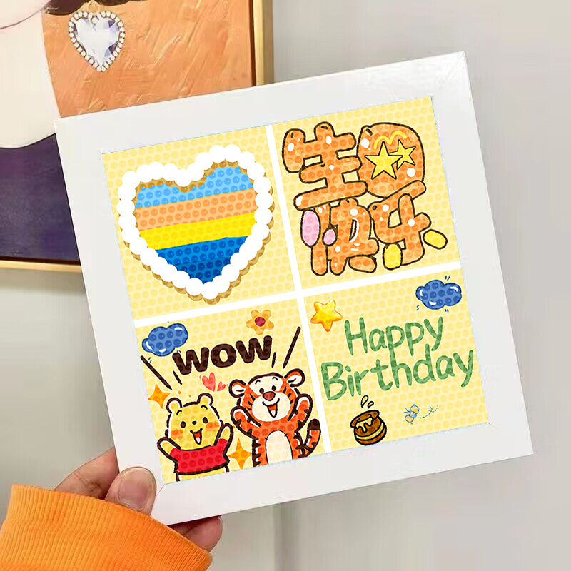 Nuevo dibujo de diamante infantil de labu diy pegatinas de diamante con marcos de fotos hechas a mano diy puzzle pegatinas de mampostería image 58