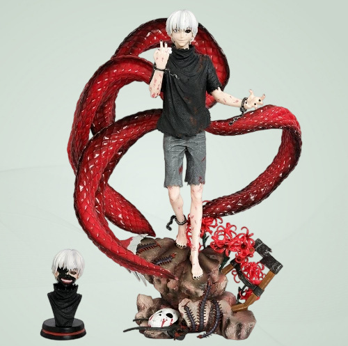 Tokyo Anime Gk Two-Dimensional Figure Ornament Kaneki Ken and Shikihime Form Standing Pose Anime Figure Model
