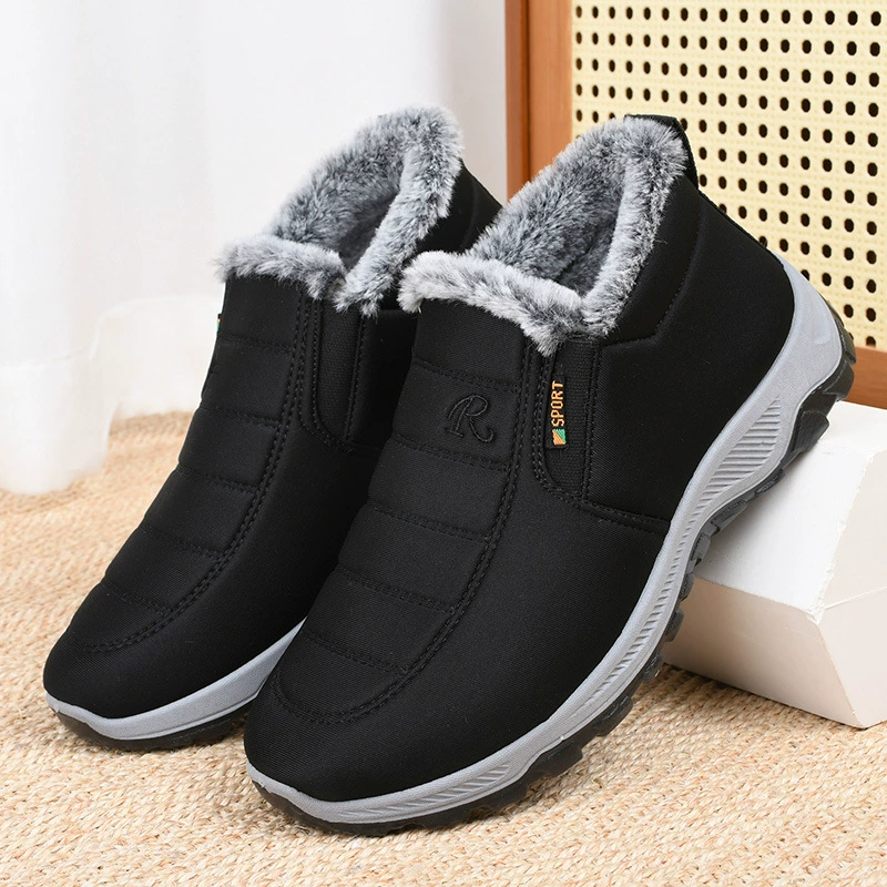 Зимние тепло-ботинки из хлопка, унисекс обувь на slip-on, размеры 36–44