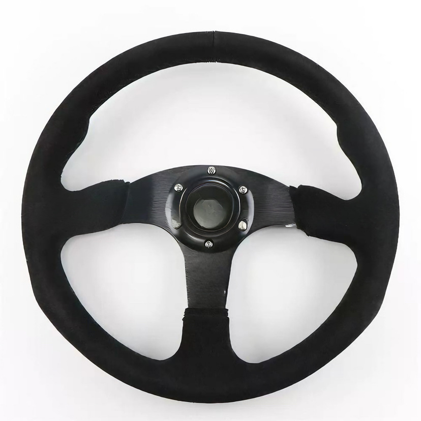 Universal Universal Modified PU Steering Wheel 350MM Racing (Steering wheel) - frosted-no-logo