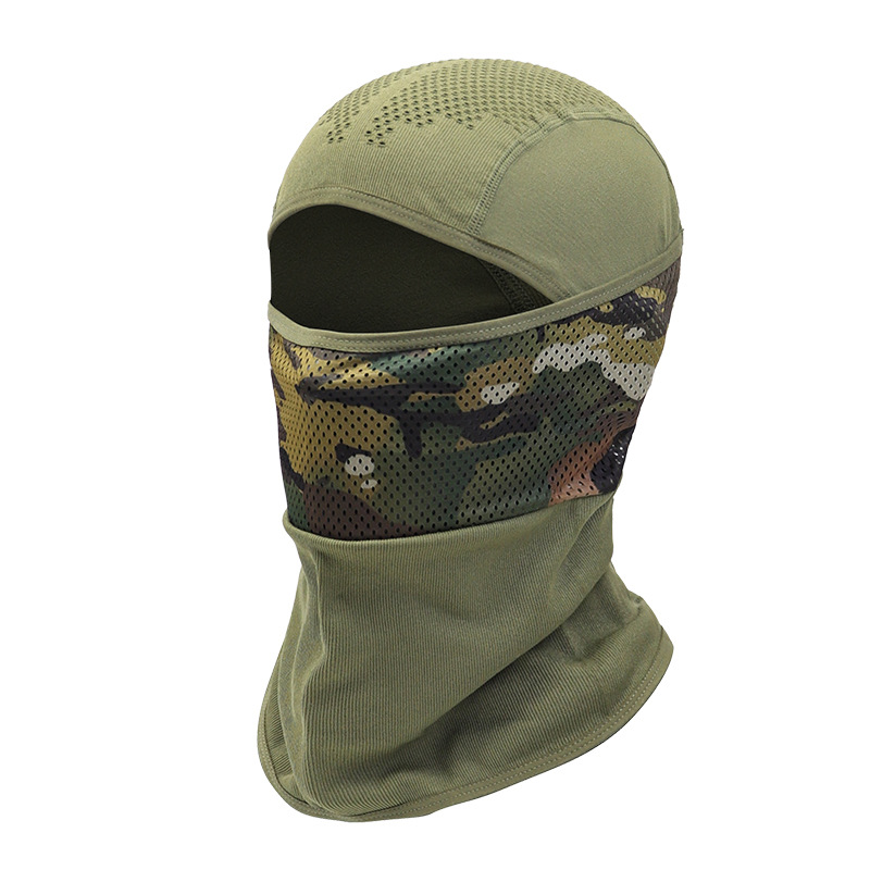 Cross-border source outdoor military fan hat for men, quick-drying, sun protection, windproof, breathable, cycling ice silk face mask, neck warmer, tactical equipment