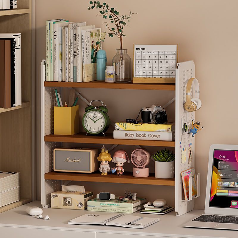 데스크톱 스토리지 랙 데스크톱 책장 홀 보드 홈 러닝 데스크 다층 사무실 워크 스테이션 스토리지 디스플레이 랙