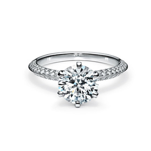 Artificially Cultivated Diamond Half-Wall Ring, Classic and Romantic, Factory Direct Delivery for Wedding, Gift for Girlfriend