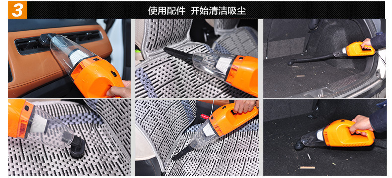 Multifunctional Suction Power Hepa Car Vacuum Cleaner High-Power Automotive Vacuum Cleaner 120W Dry and Wet Dual-Use Vacuum Cleaner 12V