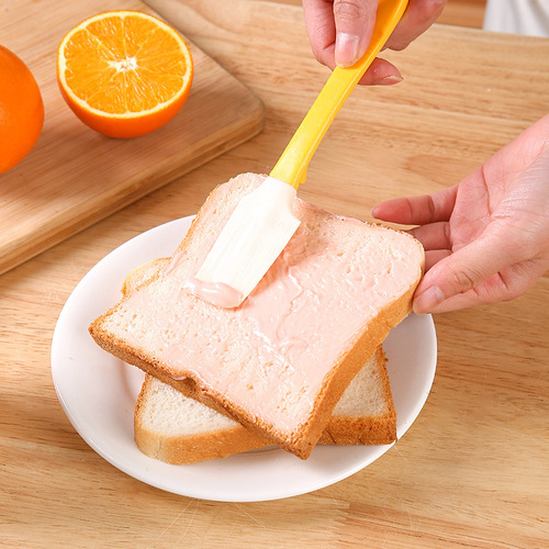 Soft Scraper Baking Silicone Spatula Heat Resistant Integrated Small Scraper Cake Scraper Rubber Cream Spatula 