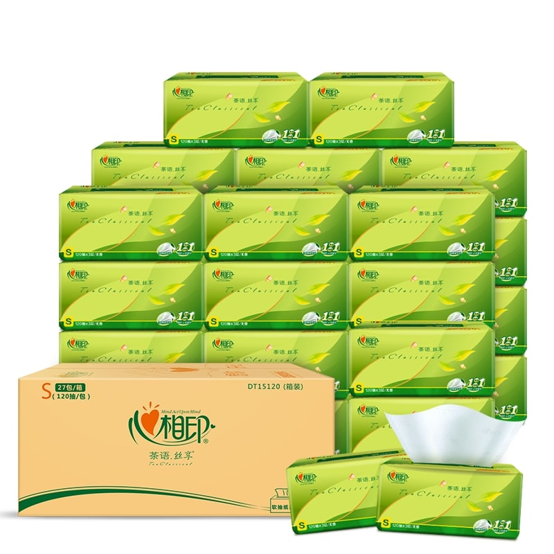 Xinxiangyin Tissue Paper Tea Language Household Toilet Paper Facial Tissue Mother And Baby Tissue Paper Office Whole Box Free Shipping