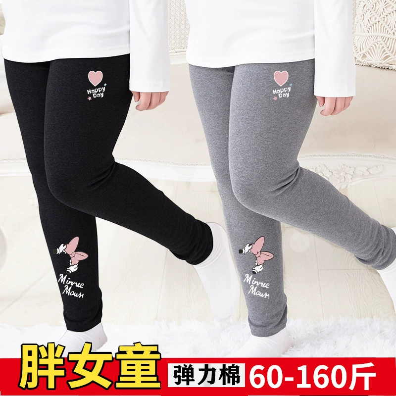 Весенние брюки больших размеров для полных девочек, детские эластичные леггинсы больших размеров для девочек, весенне-осенние зимние детские на флисовой подкладке