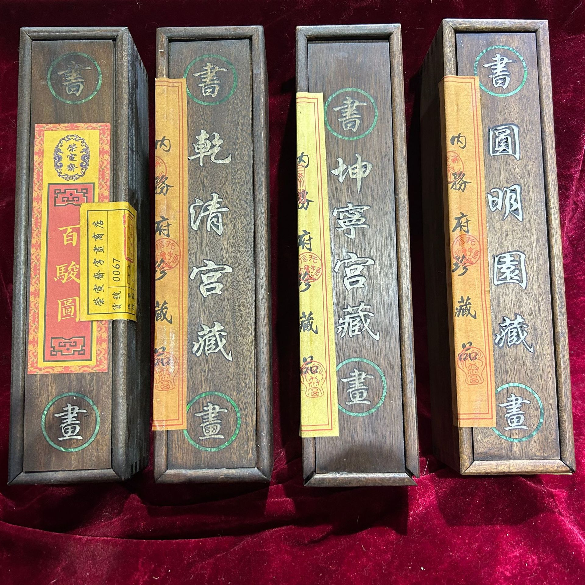 仿古字画小长卷木盒锦盒皮筒厂家直销专业一件代发