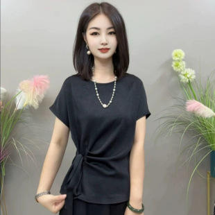 French Acetate Satin Mom Fashion Versatile Shirt New Drop Shoulder Sleeve Age-Reducing Blouse Plus Size Loose Shirt Top
