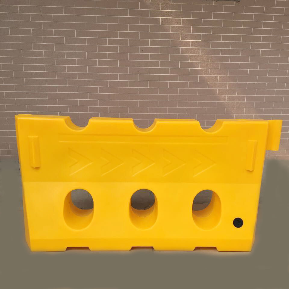 厂家现货供应三孔水马围挡滚塑环市政注水防撞水马铁马反光防撞筒