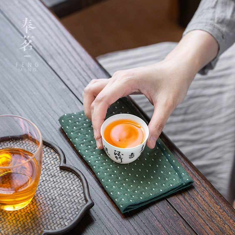 Хлопково-льняные абсорбенты для кухонных полотенец, элитные Zen полотенца, аксессуары для чайной церемонии кунг-фу, скатерти для чаепития, полотенца и тряпки для кастрюль