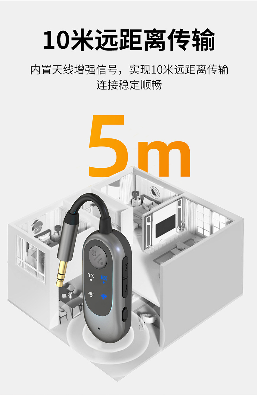 Amazon Car Audio Aux Bluetooth Receiver Transmitter Car Navigation Audio Adapter Receive and Transmit