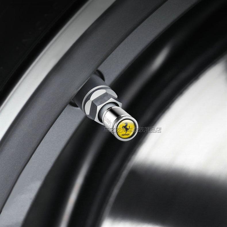 Suitable for Ferrari F430F12 F458 488 812 Car Tire Valve Cap Valve Core Dust Cover