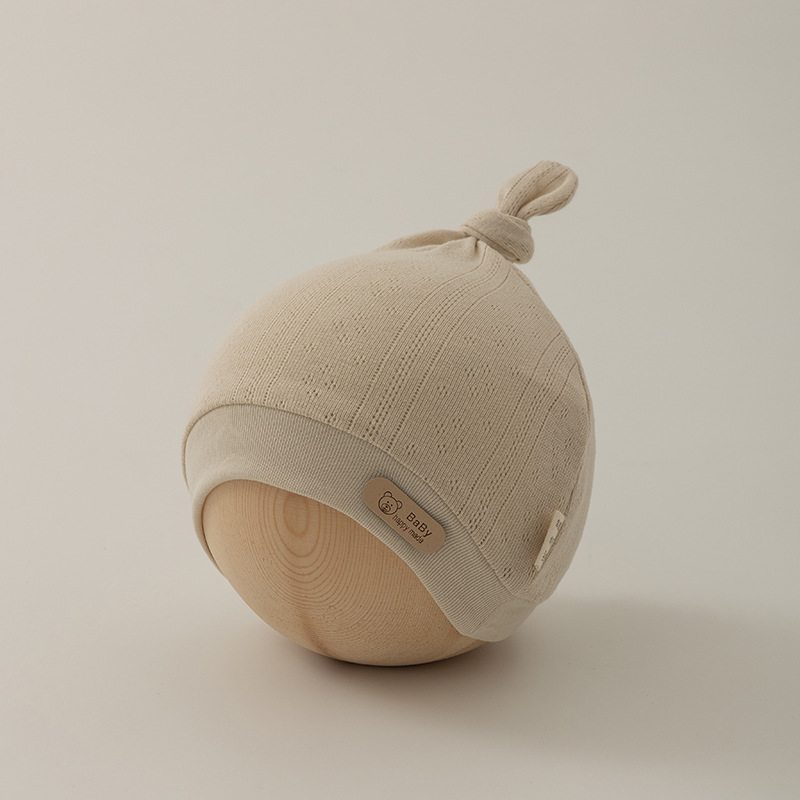Nuevo sombrero de bebé recién nacido verano delgado transpirable 0 enero de marzo sombrero de bebé primavera y otoño bebés sin hueso algodón puro