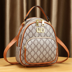 Women's Double Shoulder Bag 2023 New Han Style Fashion Travel Shopping Student Alphabet Small Backpack One-Time Delivery
