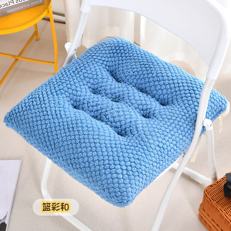 椅垫屁股坐垫牛奶绒加厚板凳教师教室学生餐桌椅毛绒冬季椅垫子厚|undefined