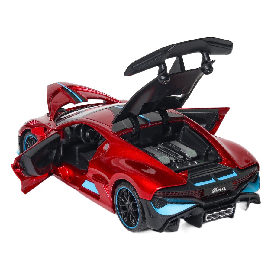 (A granel) xinao aleación coche modelo 1:32 bujia di Divo con sonido y luz tira de juguete modelo de coche deportivo adornos