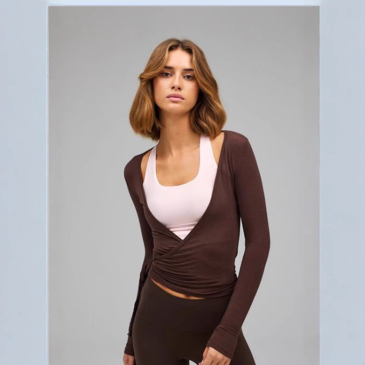 2025 Spring New Long Sleeve Sports Top Women's European and American Fashion Trend Sweater