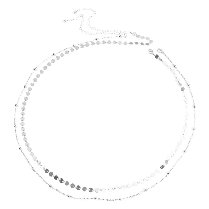 [Производитель] Оптовые европейские и американские трансграничные украшения простые бусины с пайетками ручной работы на талии цепочка Женская цепочка для тела