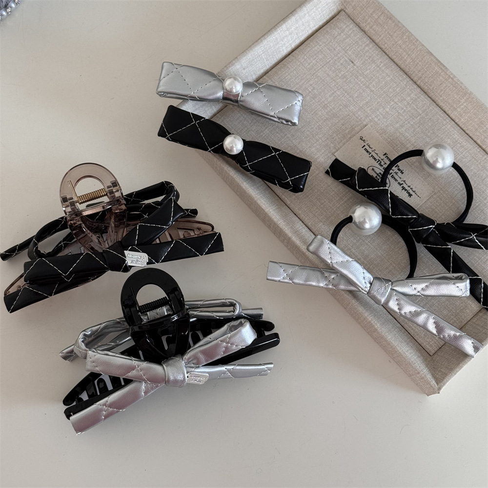 Silverfärgad rosetthårspänne Nytt Avancerat Sense Front Grab Clip Hårspänne Luggspänne Hårrep Gummi Senor Håraccessoarer Nytt_voghion.com