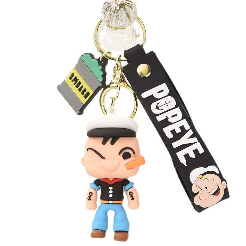 Pvcソフトゴム立体キーホルダーアニメかわいいペンダント創意強力船乗りキーホルダー卸売り|undefined