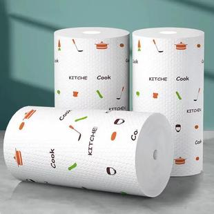Lazy Rag Wet and Dry Decontamination Kitchen Paper Non-Woven Non-Stick Oil Dishwashing Cloth Special Disposable Rag