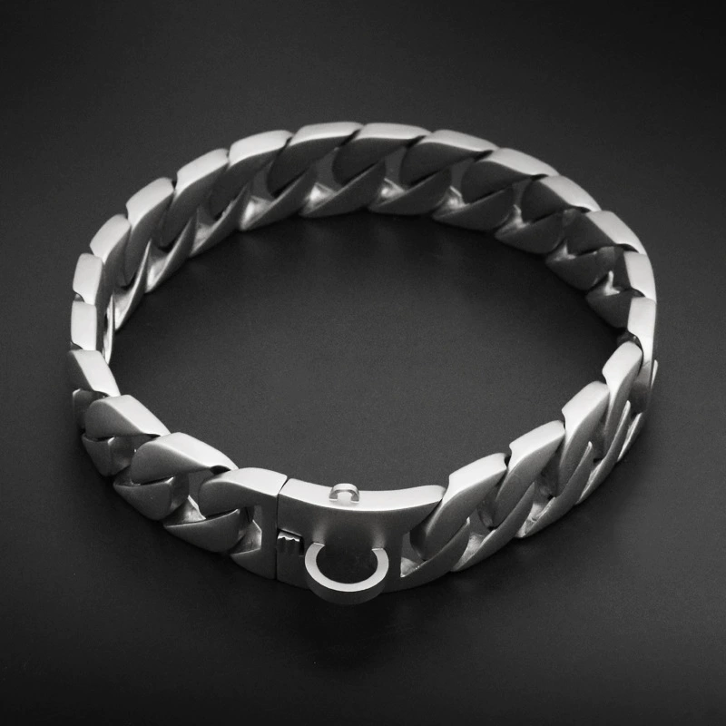 Cross -border fashion new big dog chain wholesale stainless steel 304 anti -rust dog collar large and medium -sized Cuban chain