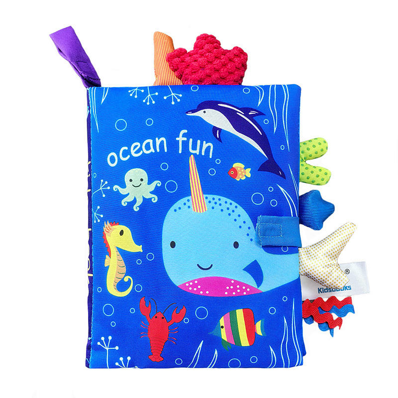 Libro de tela de cola Gbee libro de tela de bebé a prueba de lágrimas libro de tela de bebé ilustración tridimensional educación temprana libro de tela juguetes para bebés