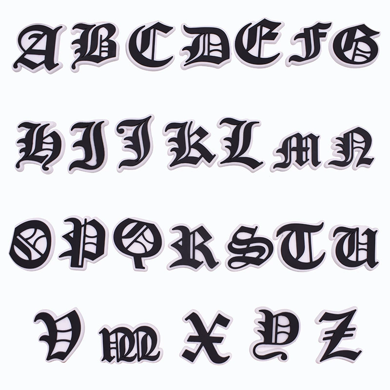 Новые греческие буквы отверстие обувь цветок обувь аксессуары ПВХ мягкая резиновая обувь цветок мультфильм садовая обувь Пряжка для обуви