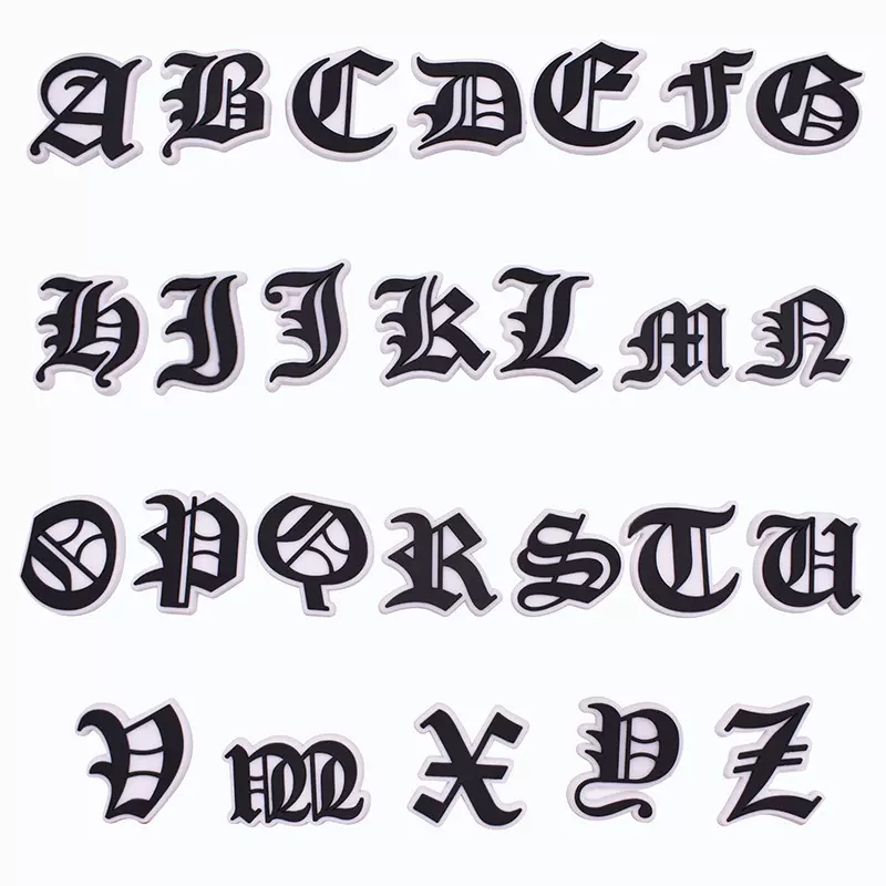 新款希腊字母洞洞鞋鞋花鞋子配件 PVC软胶鞋花卡通花园鞋鞋扣