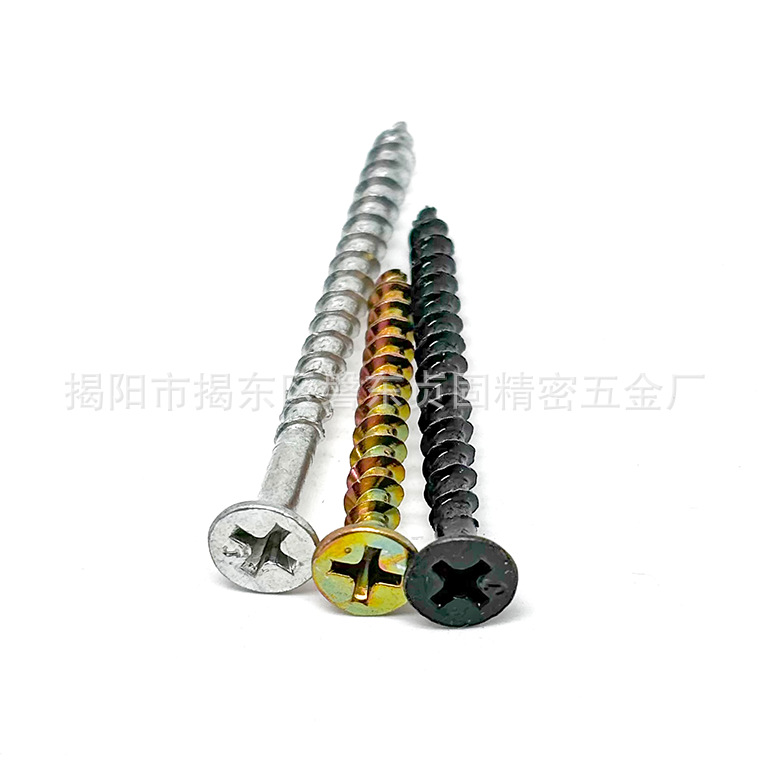 endurecer de alta resistencia negro rápido diente seco clavos de pared de madera zinc blanco clavos de pared de madera diente grueso de zinc color tornillo auto-tornante