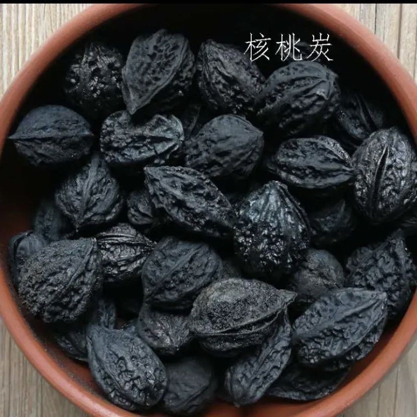 核桃炭烧烤煮茶烤肉木炭耐烧炭室内无烟耐烧茶炉围炉野生核桃炭