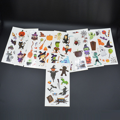 Tattoo sticker Halloween children Cartoon washing Sticker disposable Tattoo Sticker Cartoon interest Tattoo sticker
