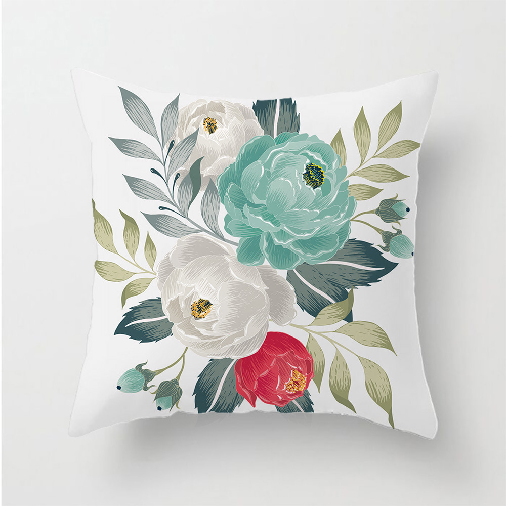 405g Weight Pillow Cases Home Textiles & Decor Type pillow case Event & Party Supplies Fibre Peach Skin Material Flower Pattern Simple Style Style Vacation Sweet Simple Style Flower Fibre Peach Skin Pillow Cases 3