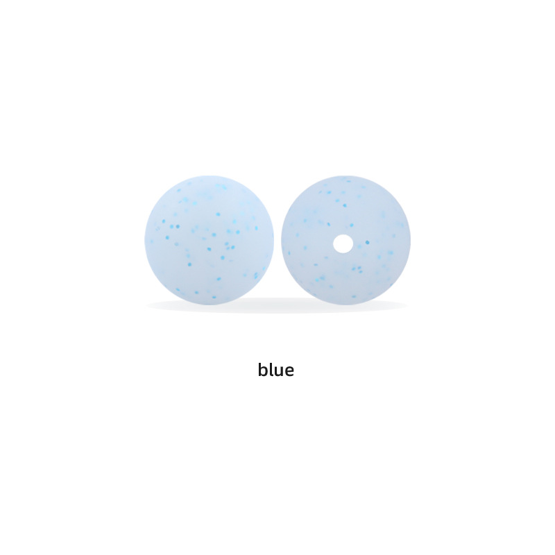 12mm y 15mm cristal impresión de silicona grado alimenticio DIY joyería chupete cadena mordedor pulsera collar Accesorios