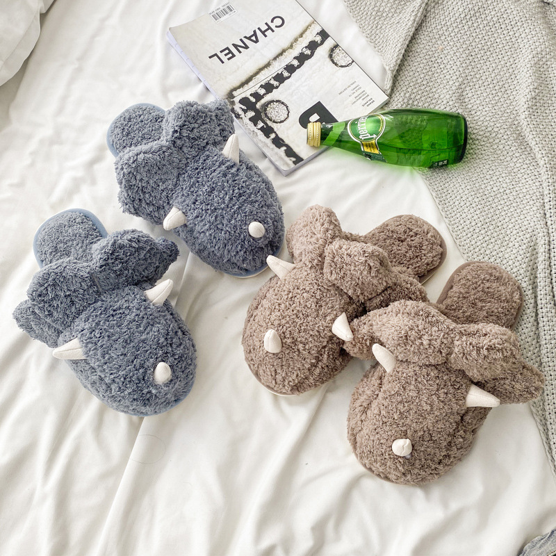 Men's Lady Velvet Closed-Toe Autumn Summer Indoor Outdoor Soft Cushioned Machine Washable Non-Slip Slippers Indoor Shoes_voghion.com