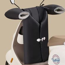 电动摩托车分体式挡风被冬季保暖加大厚绒电瓶车双面防水风寒护腿