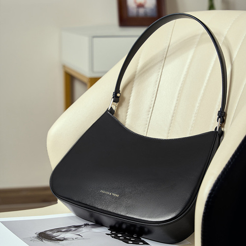 High-end niche design baguette bag genuine leather women's bag  new fashion armpit bag shoulder bag women's tote bag