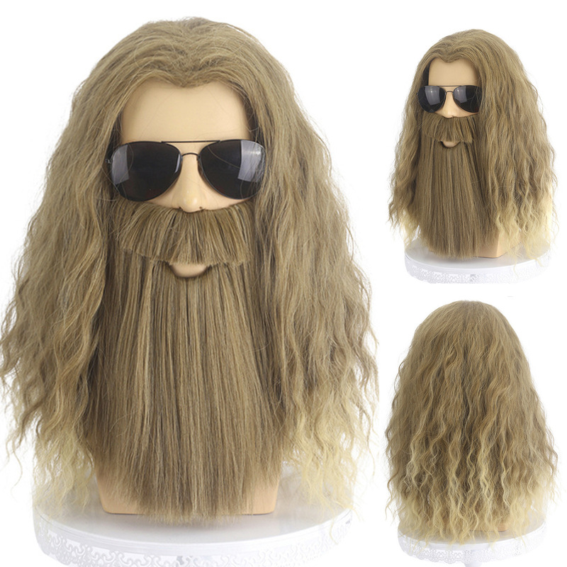 Halloween Wig Amazon Anime Avengers Thor Coswigs Wig Beard Wig Thor Headgear Halloween Wig Amazon Anime Avengers Thor Coswigs Wig Beard Wig Thor Headgear