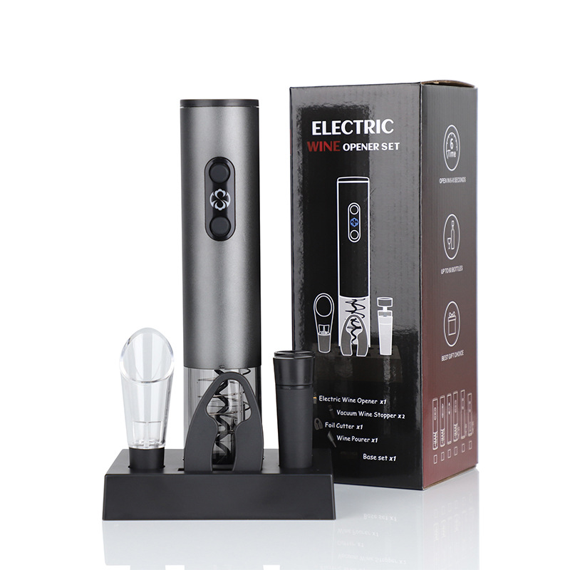 Abridor de Vino Eléctrico Recargable de Aleación de Aluminio Automático