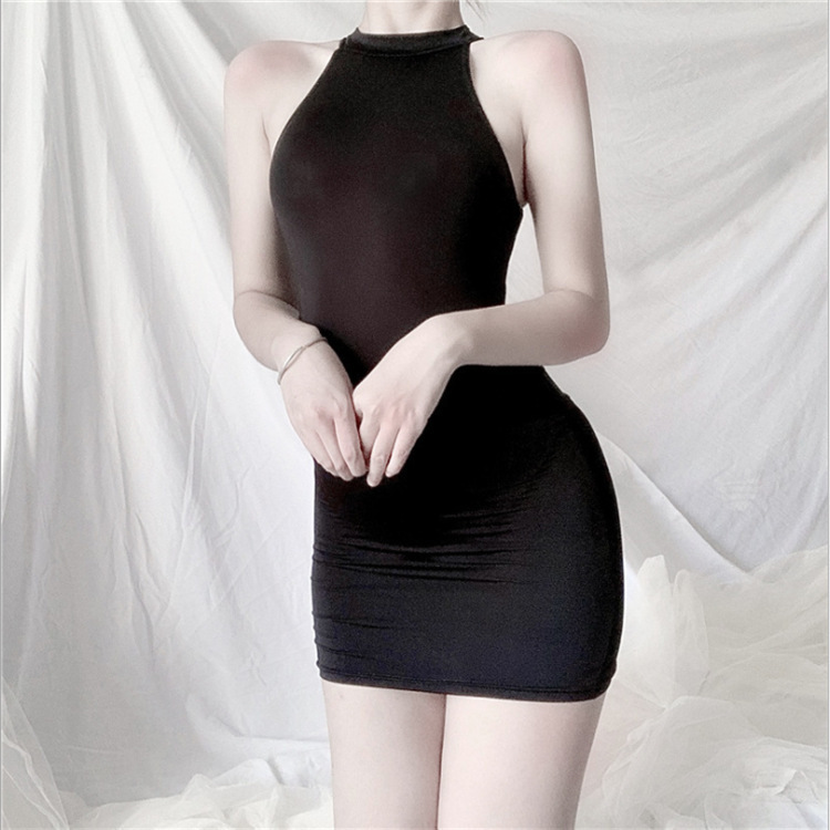 Directo de fábrica sexy lencería sexy ver-a través de tentación libre entrepierna abierta mono uniforme Secretario traje Falda corta