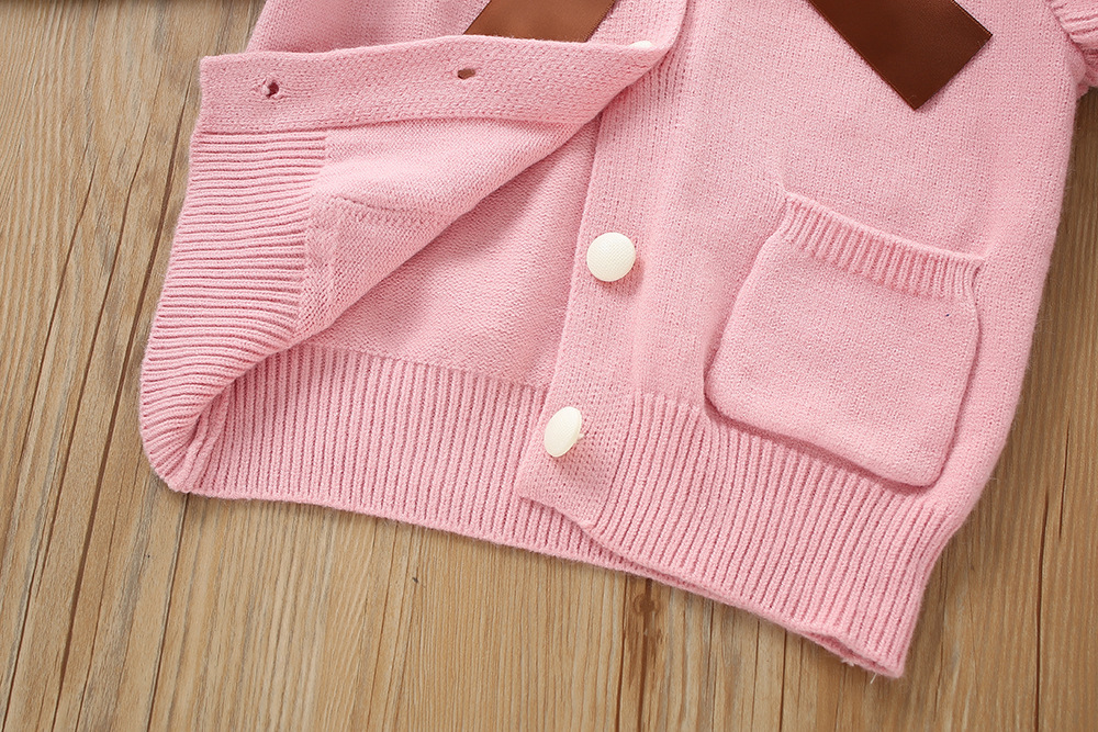 Mädchen Pullover Rock 2023 Herbst/Winter Neue Modische Lange ärmeln Western Strick Top Flare Hosen kinder Zwei_voghion.com