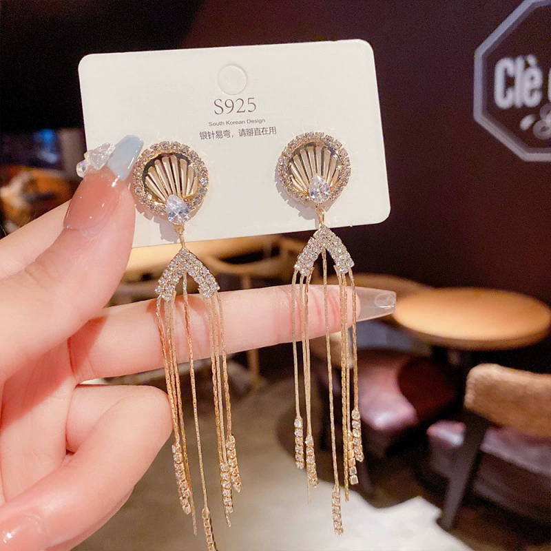 Серебряная игла, серьги из жемчуга, образец 925, стиль легкой роскоши, оптовая торговля