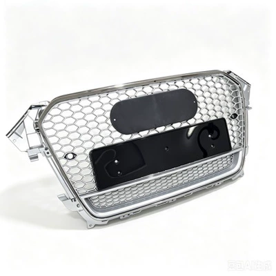 Suitable for 2013 2014 2015 2016 Audi A4 B8 RS4 honeycomb silver mesh front grille