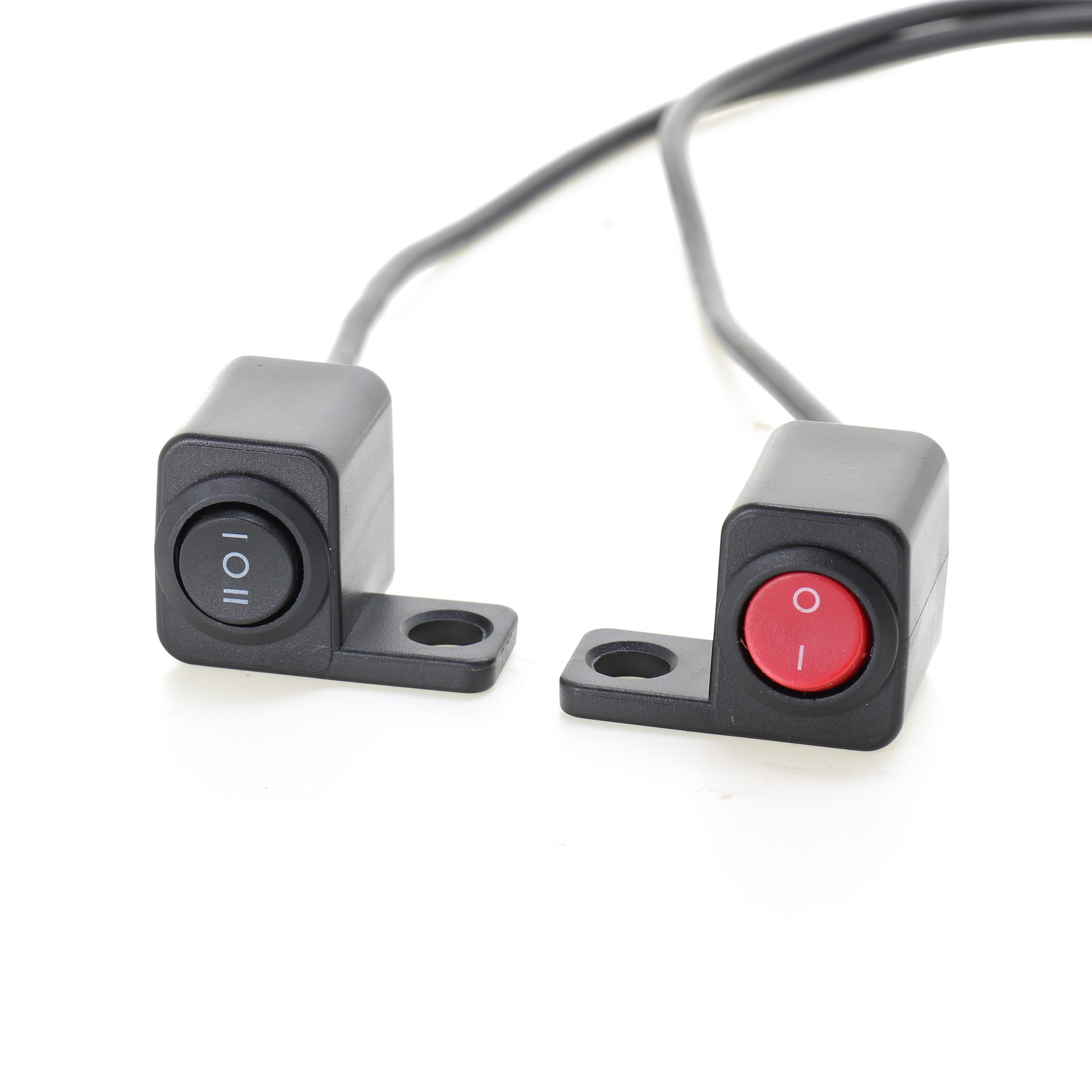 Motorcycle Electric Vehicle Modified Handlebar Faucet Aluminum Alloy Handle Switch Metal Switch Square Type 1 Position