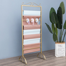 丝带架落地围巾丝巾布料架花店包装纸彩带收纳陈列架裤子多层挂架