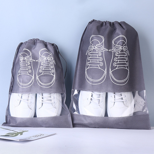 Shoe storage bag, dust-proof and moisture-proof drawstring pocket, student dormitory organizing shoe bag, travel ziplock bag