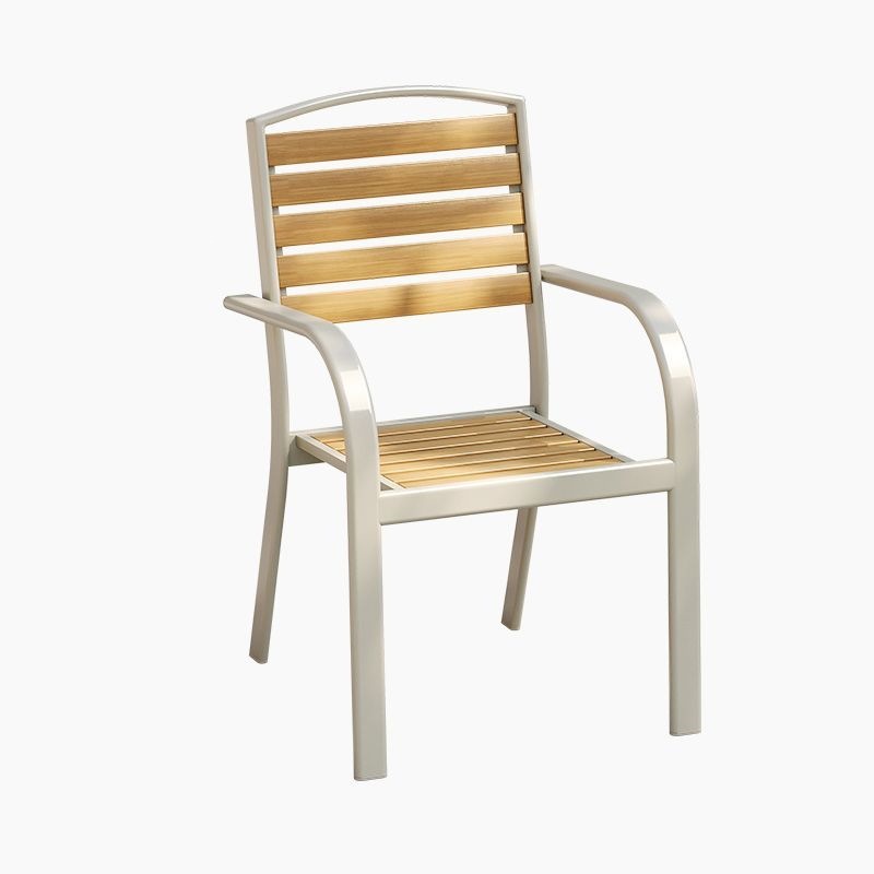 Respaldo de silla en la tienda de té con leche al aire libre balcón al aire libre ocio imitación de silla de Ratán al aire libre silla de comedor comercial apilada en el hogar individual al aire libre