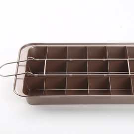 新款 烘焙模具18格布朗尼蛋糕烤盘 布朗尼蛋糕模具凤梨酥 两件套