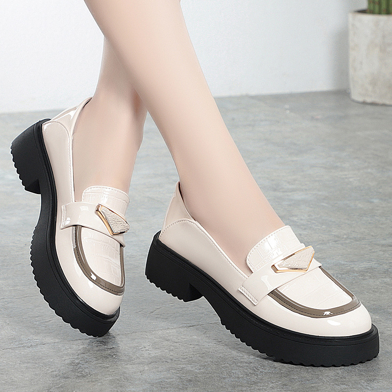 Mocassini donna in pelle slip-on comodi primavera autunno casual_voghion.com